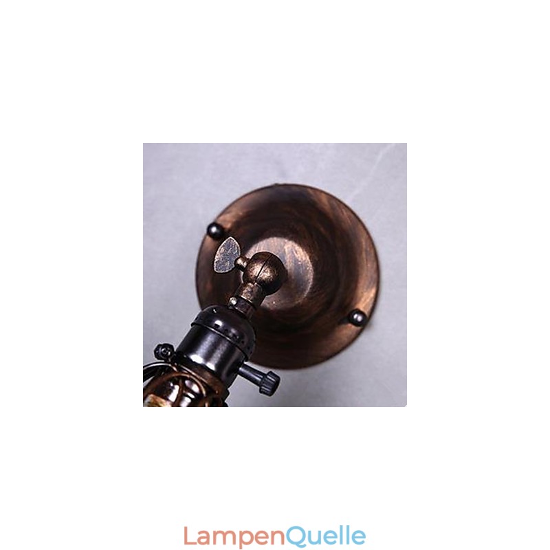 Kleine Käfig-Wandlampe im Industriestil, die alte Wege der Flurlampen und -laternen wiederherstellt