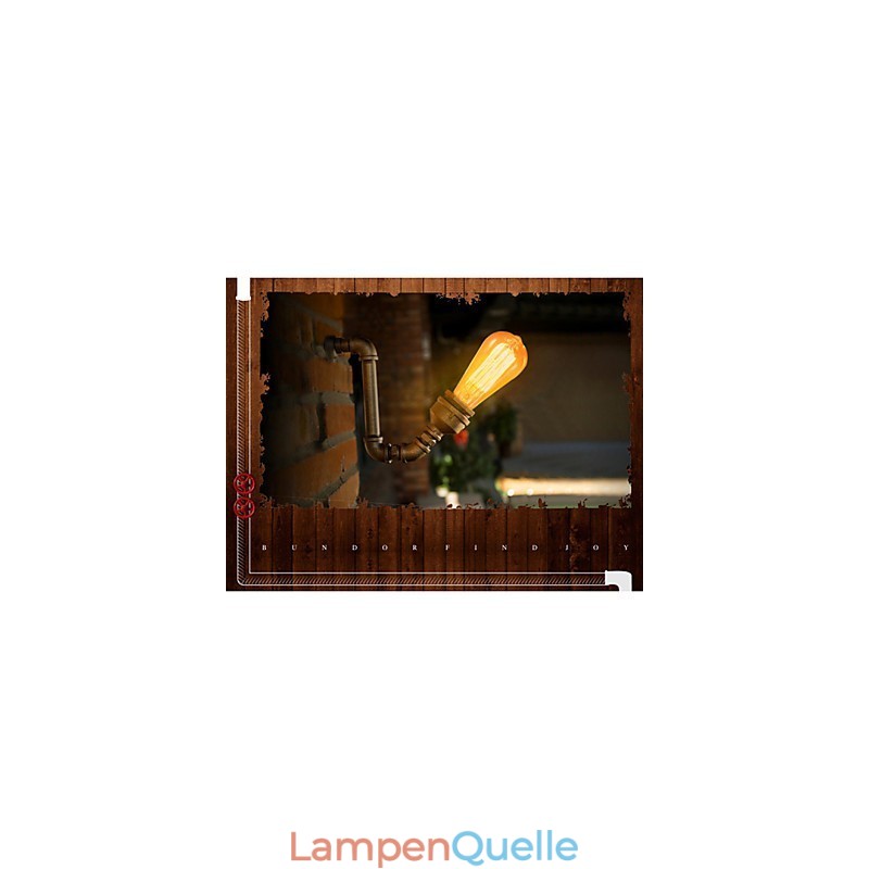 American Village Loft Industrielle Edison-Stil Vintage Wandleuchte Lampe Retro Wasserrohrlampe Wandleuchte