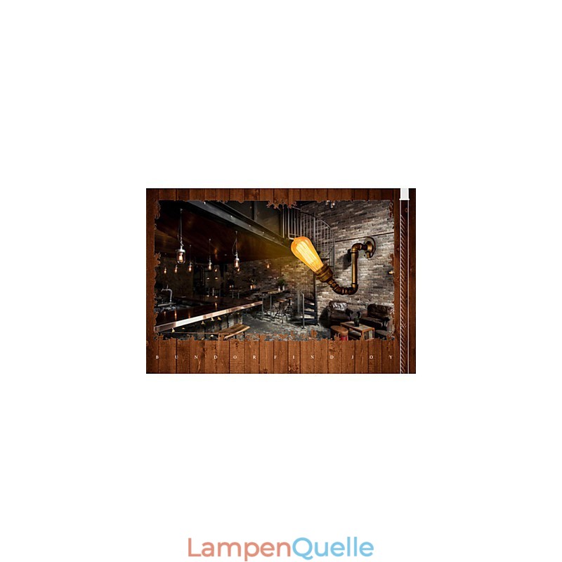 American Village Loft Industrielle Edison-Stil Vintage Wandleuchte Lampe Retro Wasserrohrlampe Wandleuchte