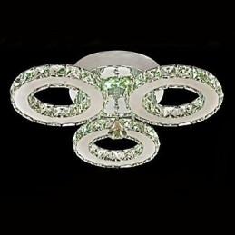 Kristall Unterputz 3 Lichter Moderne Transparent Galvanik Edelstahl