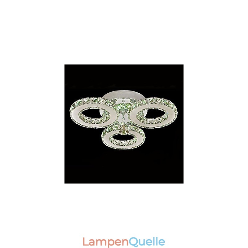 Kristall Unterputz 3 Lichter Moderne Transparent Galvanik Edelstahl