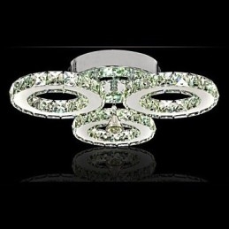 Kristall Unterputz 3 Lichter Moderne Transparent Galvanik Edelstahl