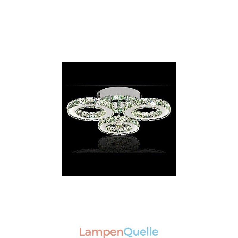 Kristall Unterputz 3 Lichter Moderne Transparent Galvanik Edelstahl