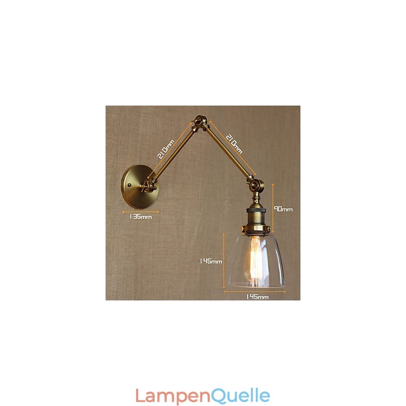 Retro Vintage RACK Schlafzimmer Nachttisch Exklusive Hotel Lobby Dekoriert Antike Bronze Wandleuchte