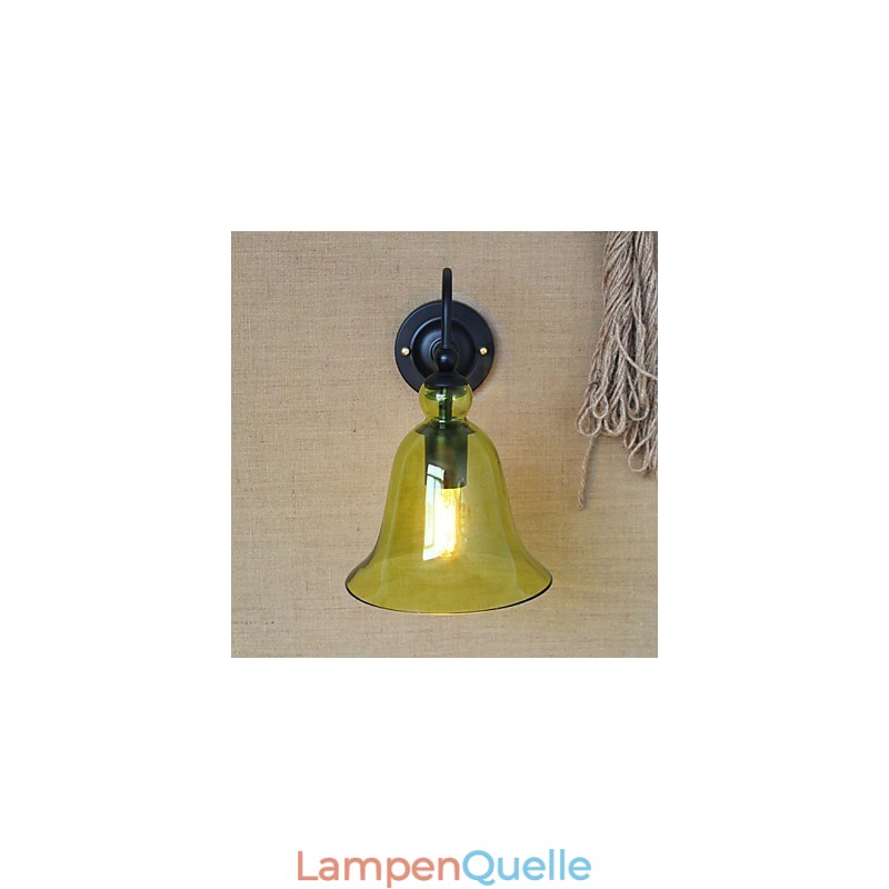 Amerikanischen Ländlichen Landschaft Minimalistischen Blau Glas Dekorative Wand Lampe Wohnzimmer Flur