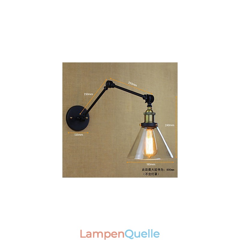 Mittelmeer Dorf Retro Pastoralen Glas Dekorative Wandleuchte Kleidung Shop Restaurant Kaffee