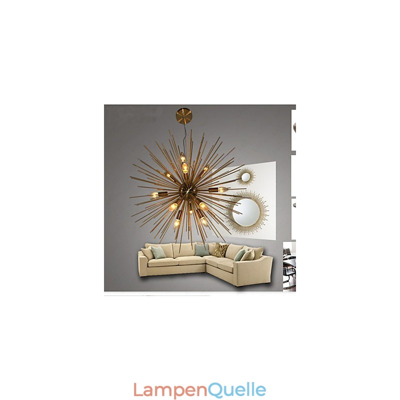 Retro-Kupferimitat Creative Line 12 Kronleuchter