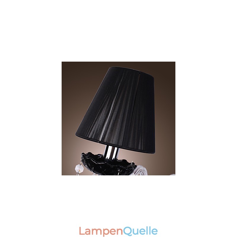 Crystal Wall Light with 2 Lights in Fabric Shade