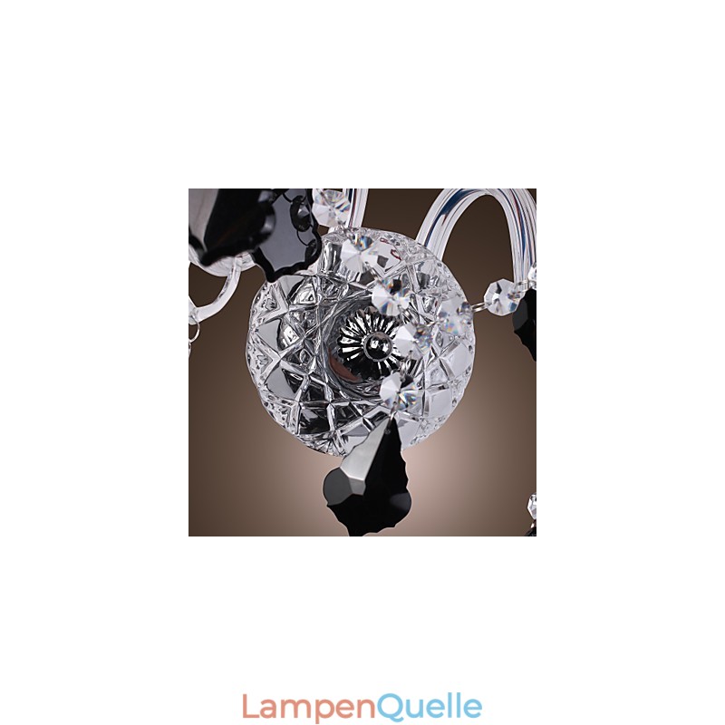 Crystal Wall Light with 2 Lights in Fabric Shade