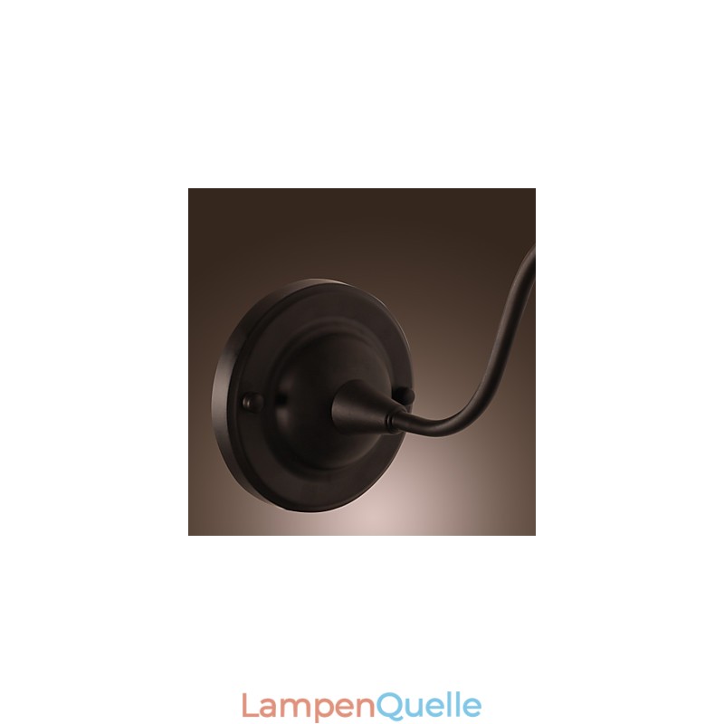 Künstlerische Wandleuchte mit Retro-Metallschirm und Halterung