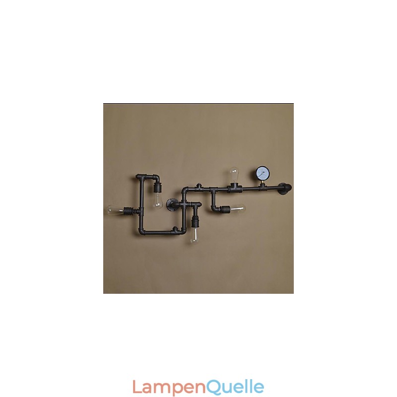 Wandleuchter 5 Licht Wasserrohr Eisen Mini-Stil Industrie-Stil Land Metall