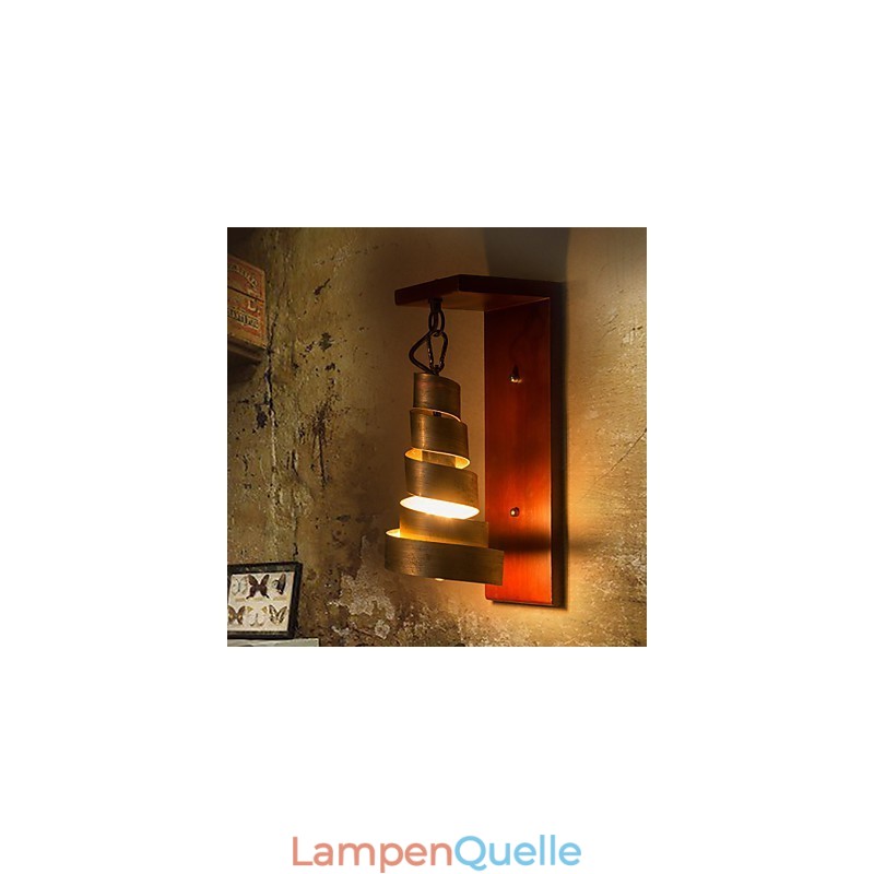 Antike Wandleuchten aus Holz, 1 Licht
