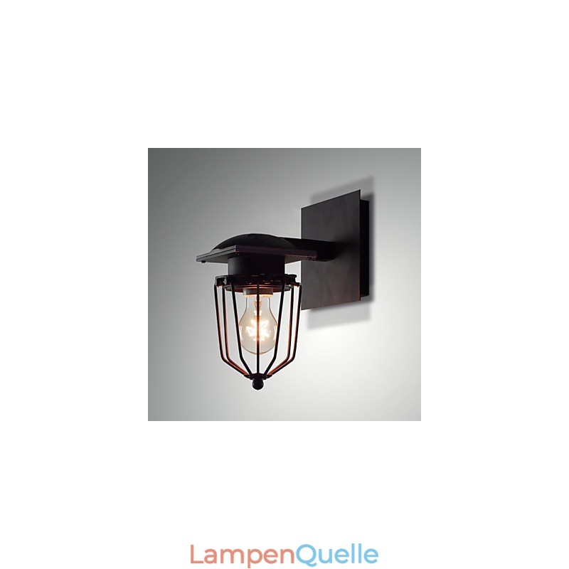 Retro Schmiedeeisen Wandlampen Einzelkopf Antike Wandlampe Reminisced Lampe Loft American Iron Vintage Kleine Käfige Wandlampe