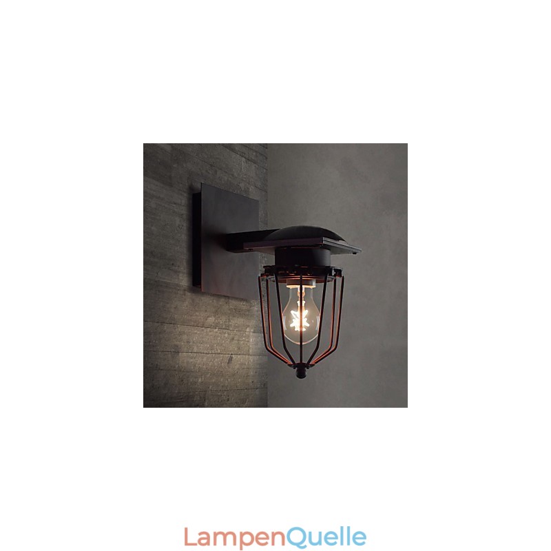 Retro Schmiedeeisen Wandlampen Einzelkopf Antike Wandlampe Reminisced Lampe Loft American Iron Vintage Kleine Käfige Wandlampe