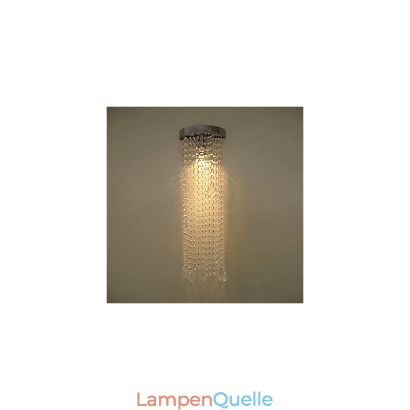 50 W MR16 Wandleuchte mit Chrom-Finish und Kristallketten