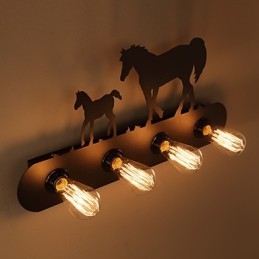 Amerikanischen Dorf Pastoralen LOFT Stil Schlafzimmer Gang Eisen Retro Wild Horse Wand Lampen Kostenloser Versand