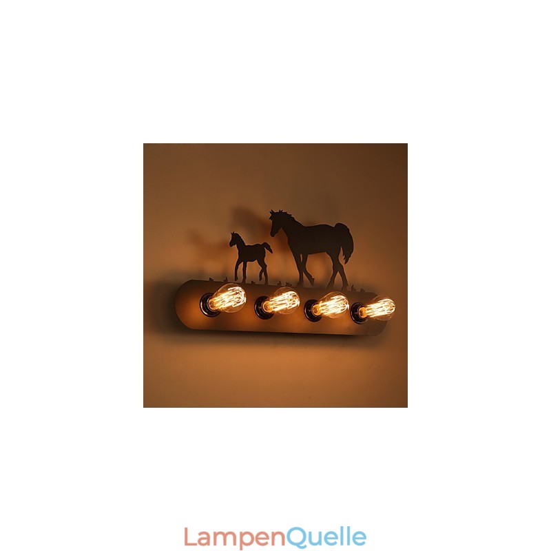 Amerikanischen Dorf Pastoralen LOFT Stil Schlafzimmer Gang Eisen Retro Wild Horse Wand Lampen Kostenloser Versand