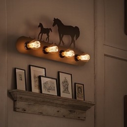 Amerikanischen Dorf Pastoralen LOFT Stil Schlafzimmer Gang Eisen Retro Wild Horse Wand Lampen Kostenloser Versand