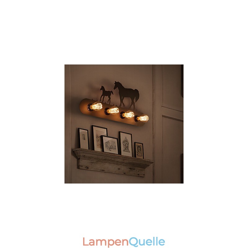 Amerikanischen Dorf Pastoralen LOFT Stil Schlafzimmer Gang Eisen Retro Wild Horse Wand Lampen Kostenloser Versand