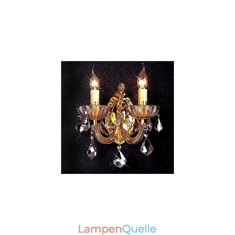 Elegante Kristall-Wandleuchte mit 2 Lichtern