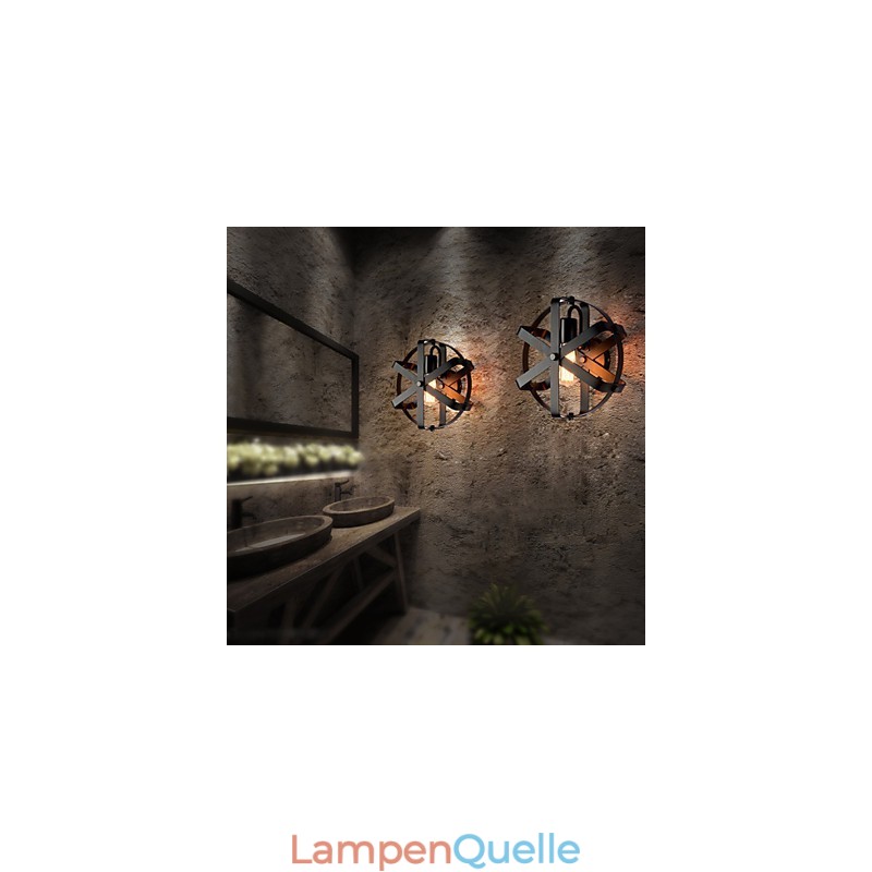 Neu Vintage Stil Industrielle Runde Wand Leuchte balkon Loft Eingangsbereich Flur Schlafzimmer