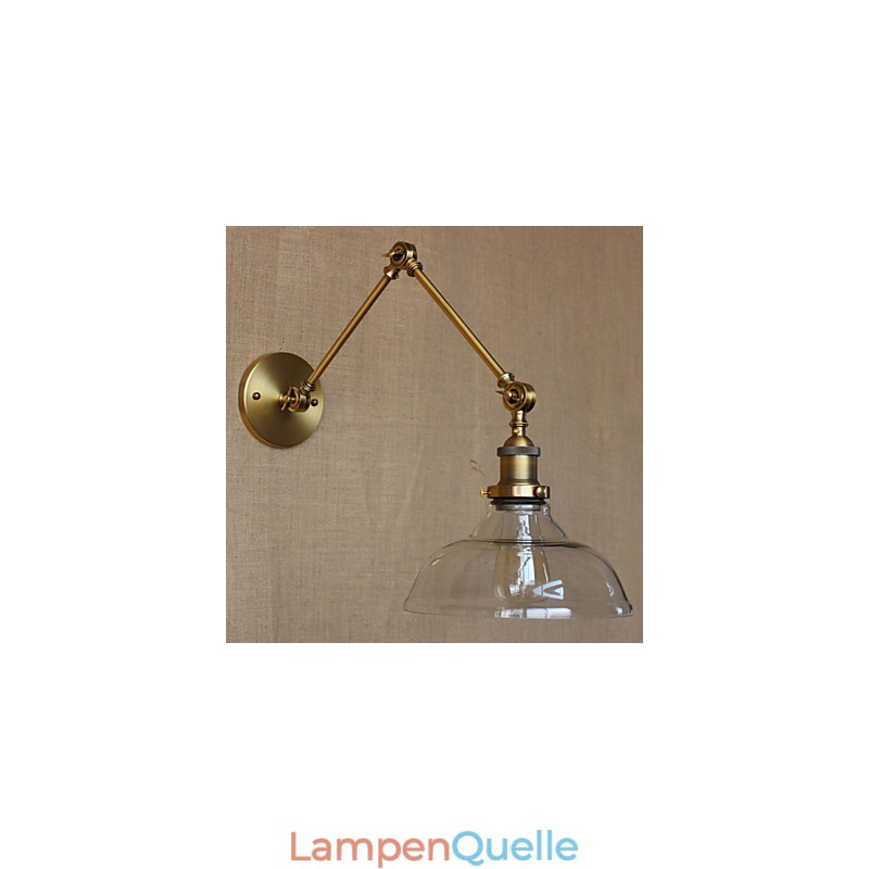 Die LOFT Stil Designer Lampe Moderne Glas Bronze Cafe Dekorative Wand Lampe