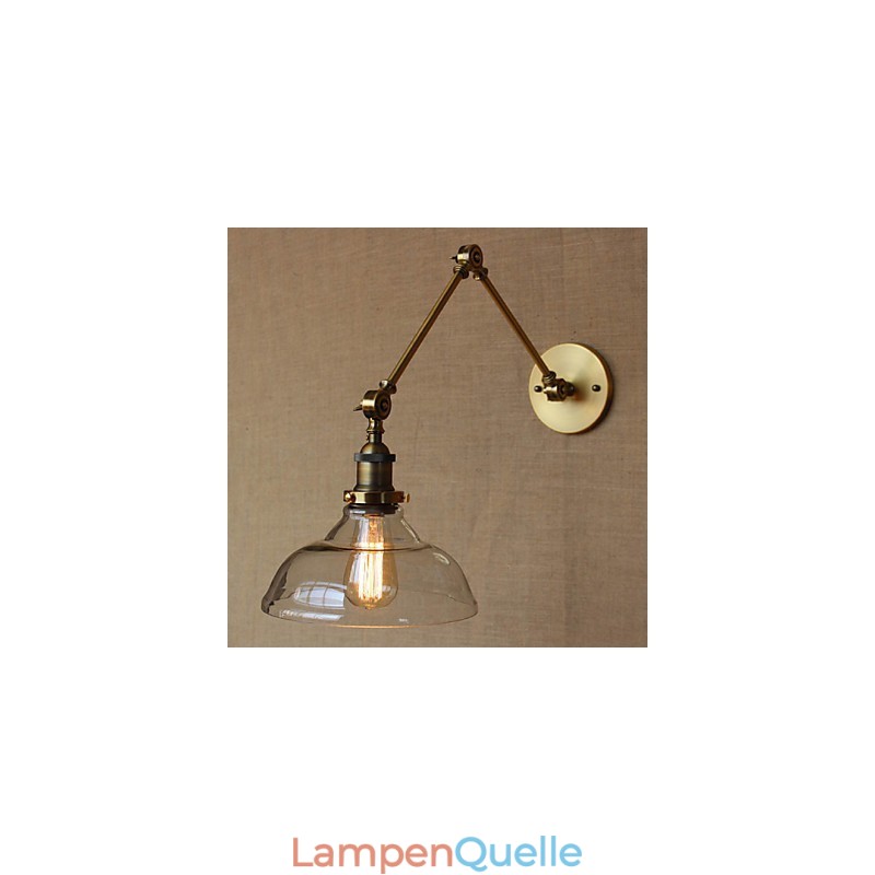 Die LOFT Stil Designer Lampe Moderne Glas Bronze Cafe Dekorative Wand Lampe