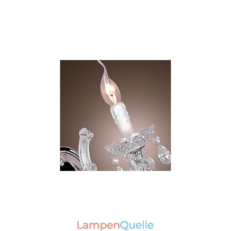Elegante Kristall-Wandleuchte mit 2 Lichtern