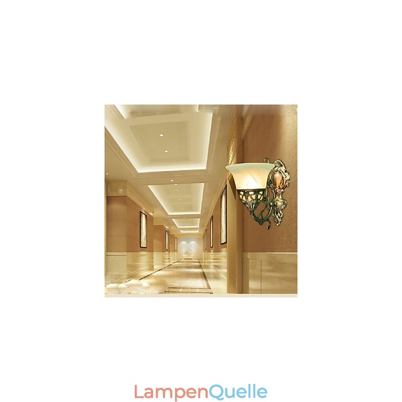 Europäische Wandleuchten Metallmaterial Beschichtung Bronze Beleuchtung mit Nachttisch Wohnzimmer Frontspiegel Balkonlampe