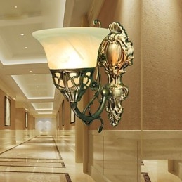 Europäische Wandleuchten Metallmaterial Beschichtung Bronze Beleuchtung mit Nachttisch Wohnzimmer Frontspiegel Balkonlampe