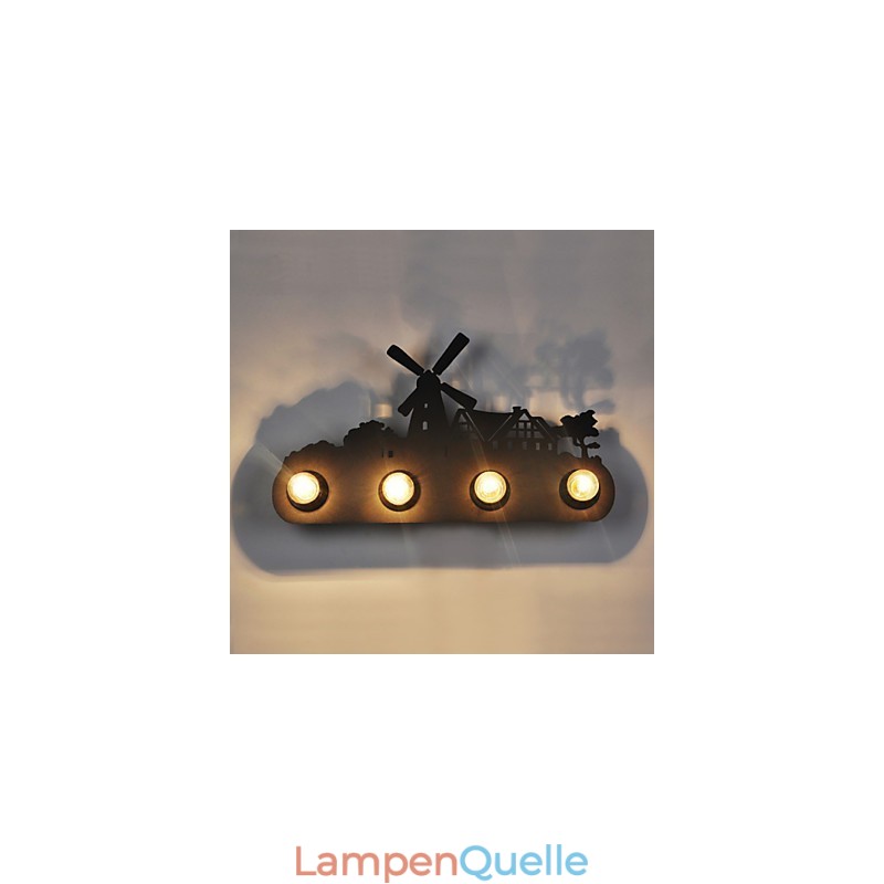 4 Lichter American Village Pastoral LOFT Stil Schlafzimmer Gang Eisen Retro Wandleuchten