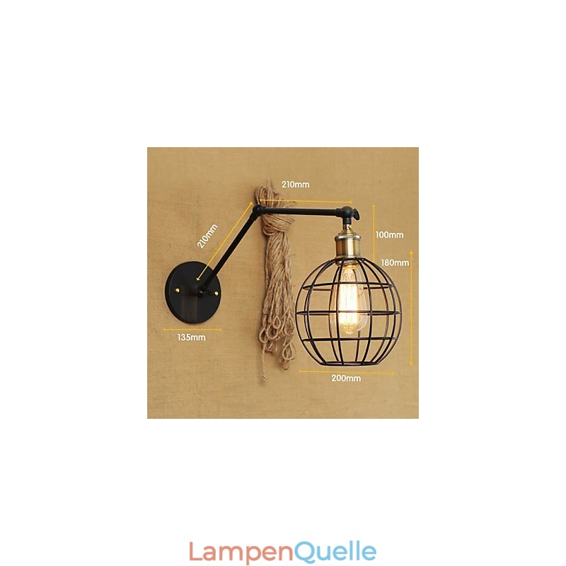 Wandleuchten Swing Lights Lesewandleuchten Mini-Stil Rustikal Lodge Metall