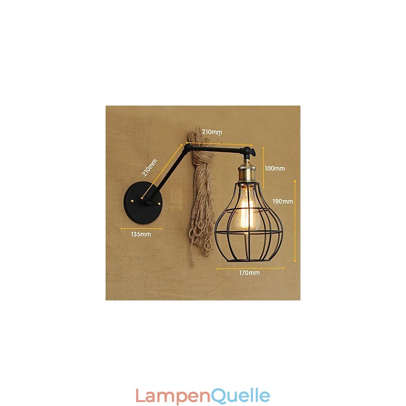 Wandleuchten Swing Lights Lesewandleuchten Mini-Stil Rustikal Lodge Metall