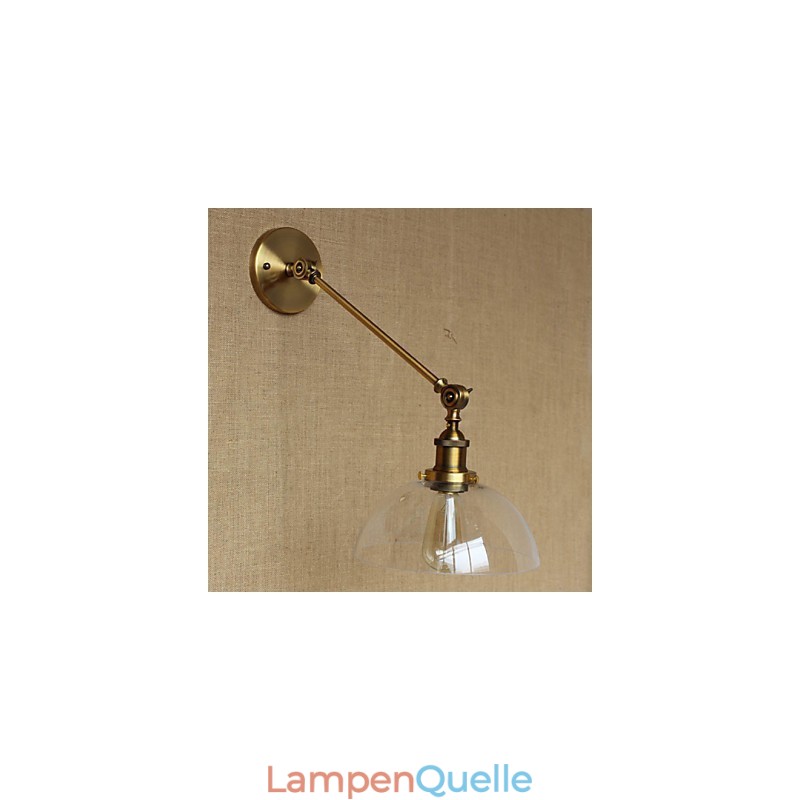 Die Eisen Glas Bronze Messing Arm Stil Retro Kreative Amerikanischen Land Halle Schlafzimmer Wand Lampe
