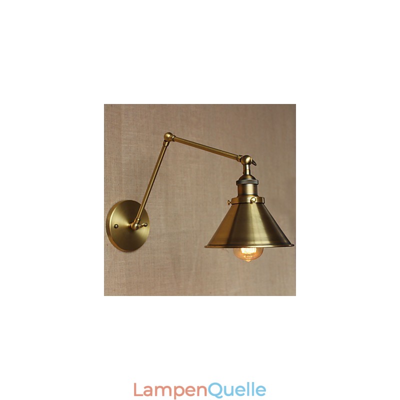 Amerikanischen Ländlichen Landschaft Retro Bronze Lager Restaurant Cafe Dekorative Wand Leuchte