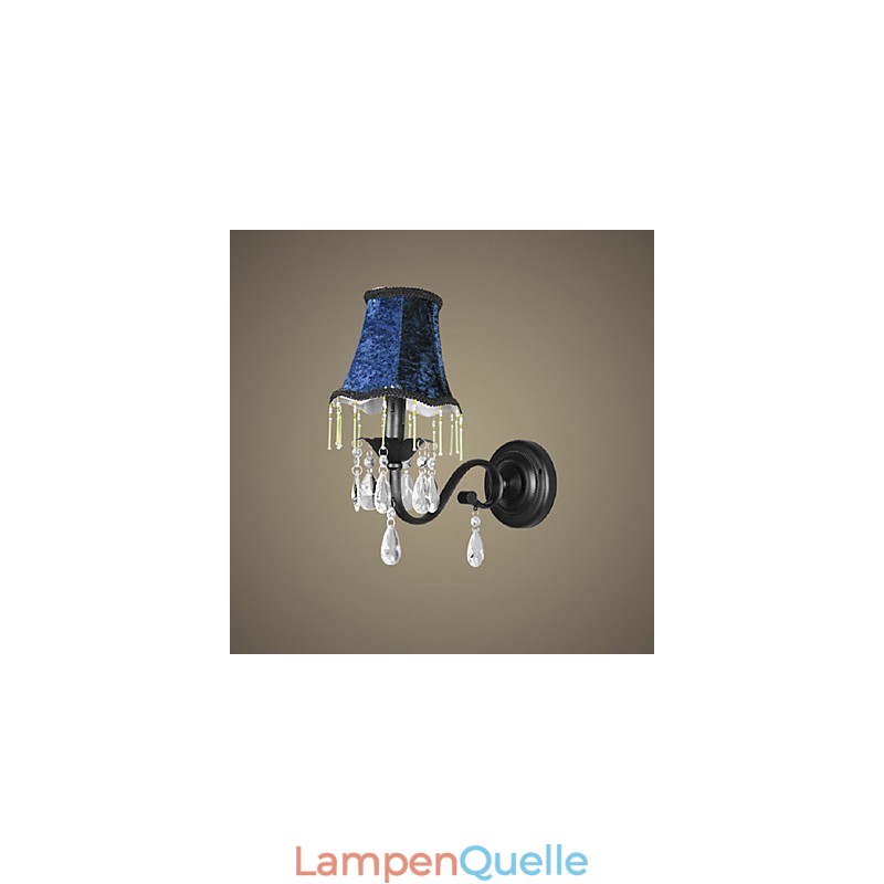 Kristall-Wandlampe mit Stoff-Lampenschirm – Bestseller in Europa und den USA