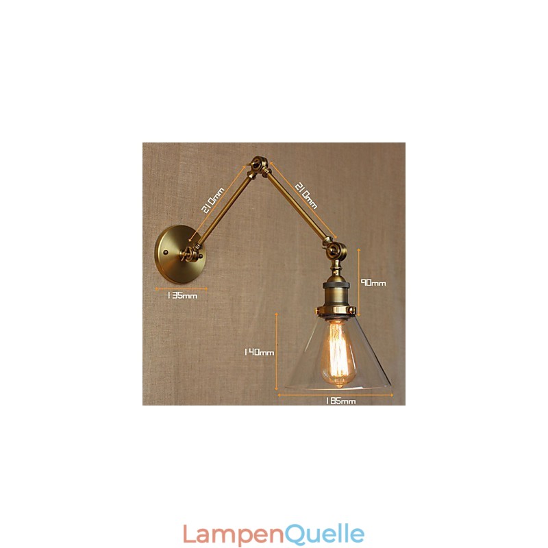 Retro Vintage Store Exklusiv gestaltete moderne Wandleuchte aus Bronze für Kirchenlobbys und Schlafzimmer