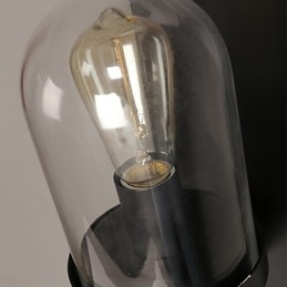 Kreative ländliche Schmiedeeisen-Glas-Wandleuchte