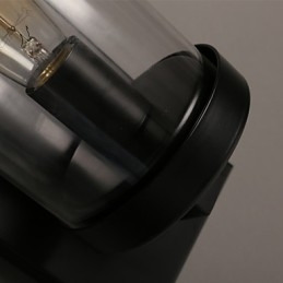 Kreative ländliche Schmiedeeisen-Glas-Wandleuchte