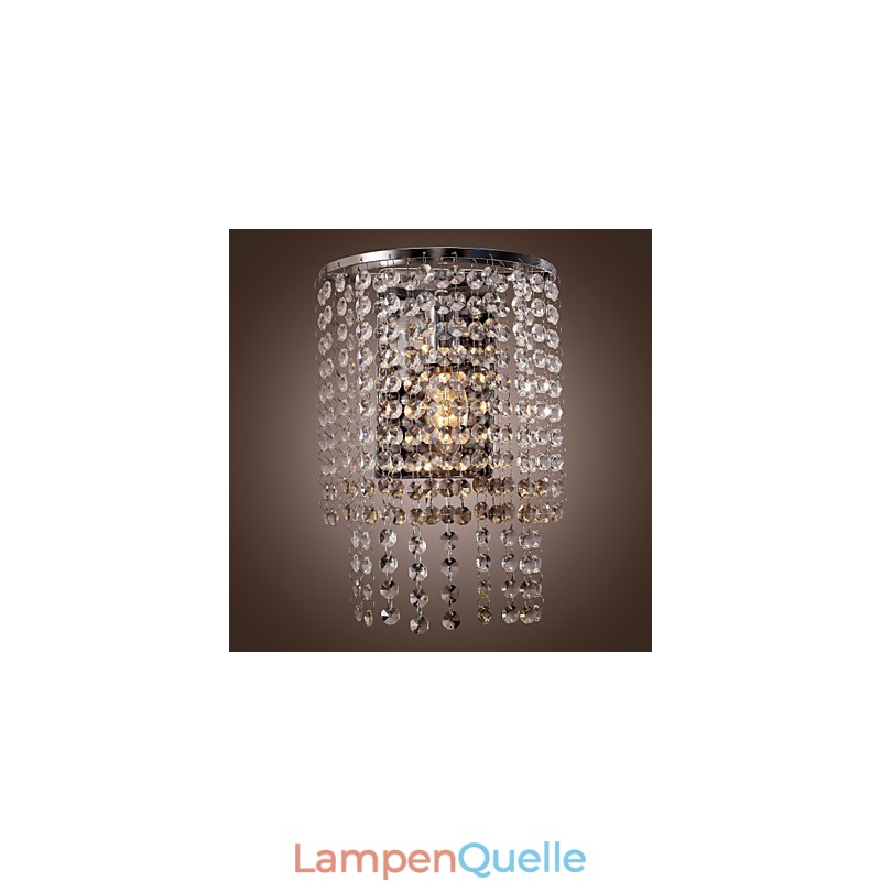 Moderne Kristall-Wandleuchte mit 1 Licht