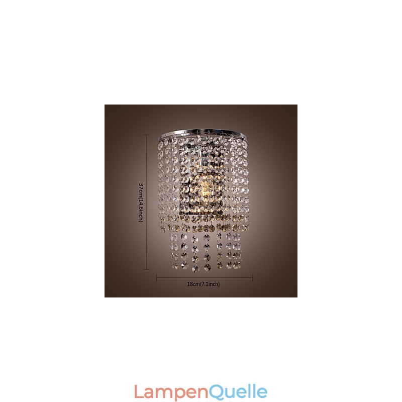 Moderne Kristall-Wandleuchte mit 1 Licht