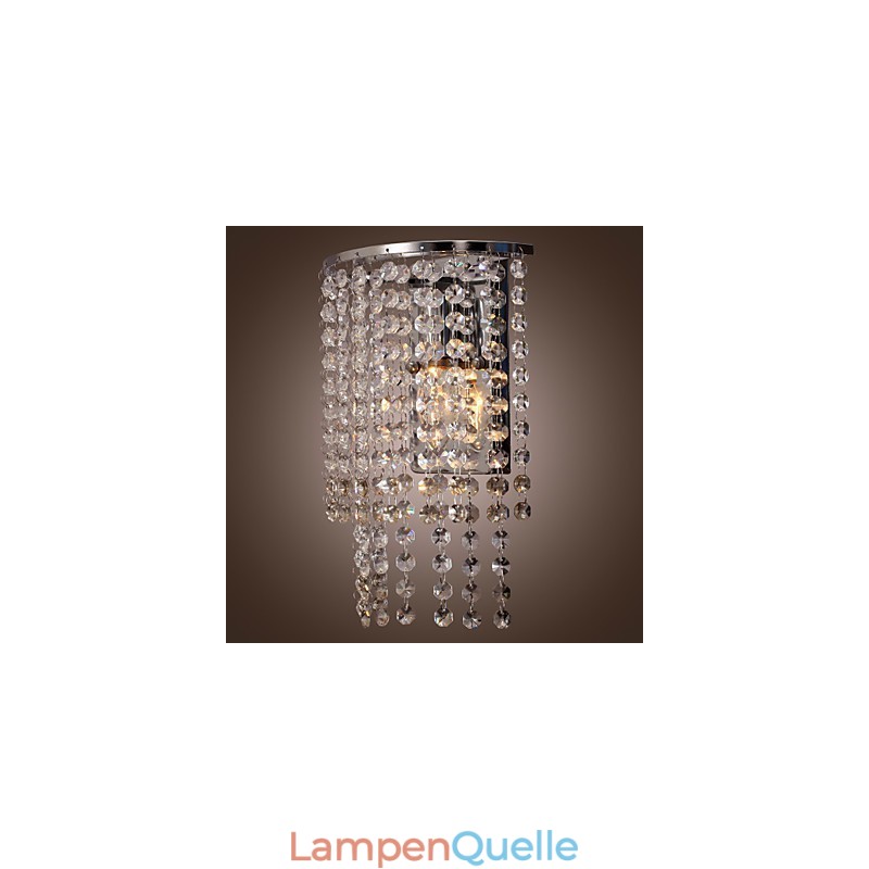 Moderne Kristall-Wandleuchte mit 1 Licht