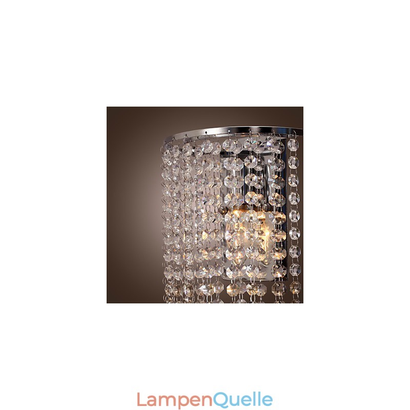Moderne Kristall-Wandleuchte mit 1 Licht