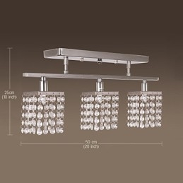 Linearer Kronleuchter Island Light Crysal 3 Lichter