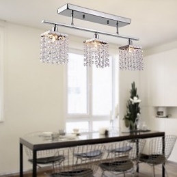 Linearer Kronleuchter Island Light Crysal 3 Lichter