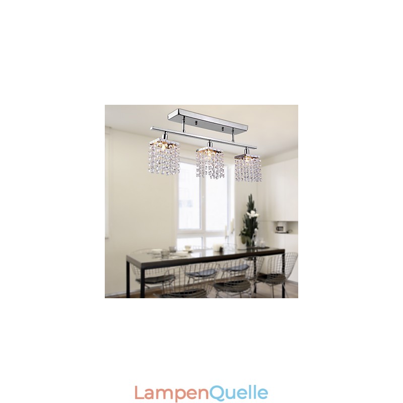 Linearer Kronleuchter Island Light Crysal 3 Lichter