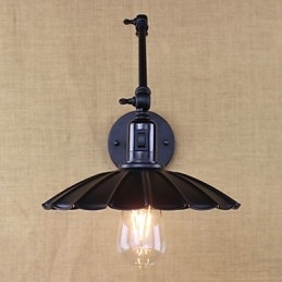 Schlafzimmer Nacht Lampe Hotel Engineering Restaurant Retro Matte Schwarz Gürtel Lange Arm Doppel Schalter Wand