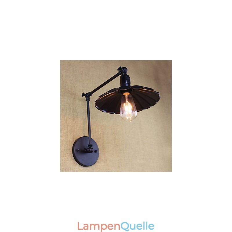 Schlafzimmer Nacht Lampe Hotel Engineering Restaurant Retro Matte Schwarz Gürtel Lange Arm Doppel Schalter Wand