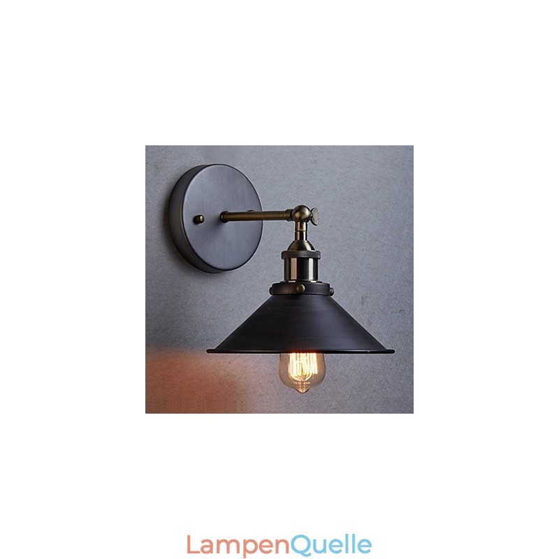 Industrielle Vintage Edison Simplicity 1 Licht Wandhalterung Esszimmer Arbeitszimmer Büro Flur Metall Wandleuchte