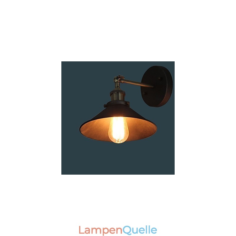 Industrielle Vintage Edison Simplicity 1 Licht Wandhalterung Esszimmer Arbeitszimmer Büro Flur Metall Wandleuchte